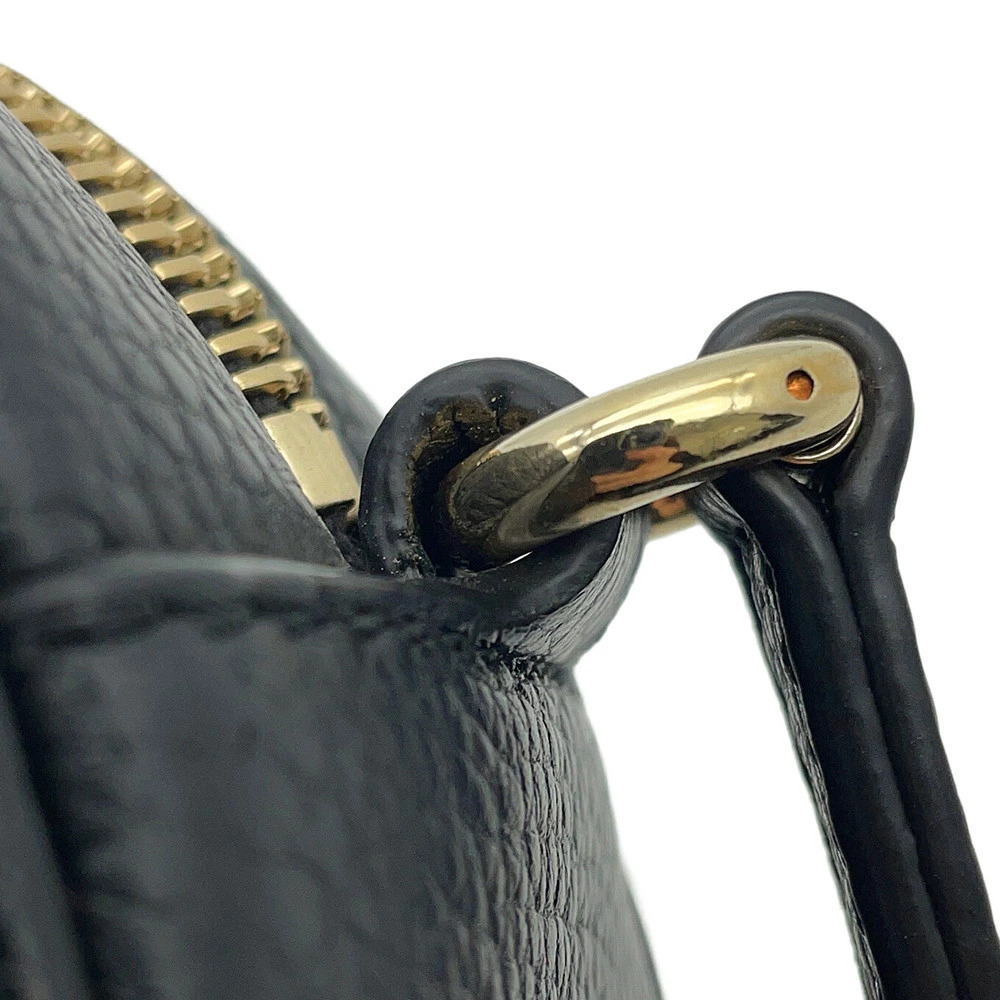Gucci Soho Interlocking GG Leather Shoulder Bag Tassel Black - Picture 9 of 12